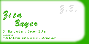 zita bayer business card